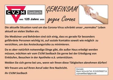 CVJM Seelbach "Gemeinsam gegen Corona"